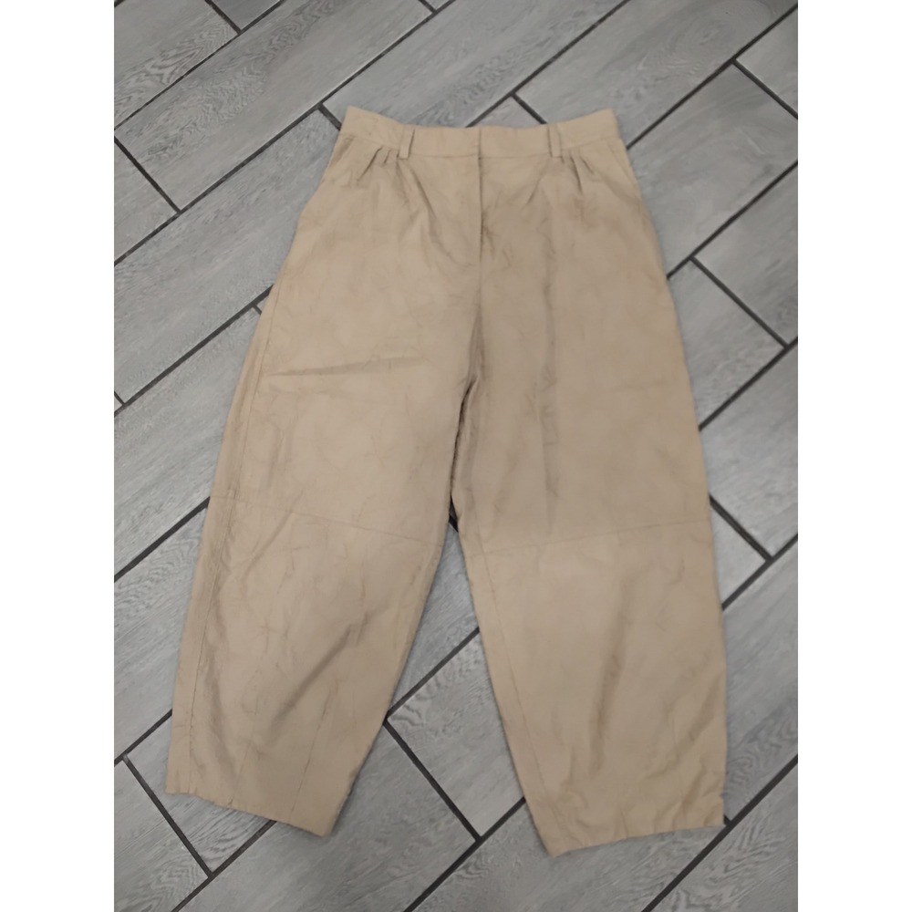 House of Harlow 1960 Tan Textured Cropped Wide Leg Pants Size L